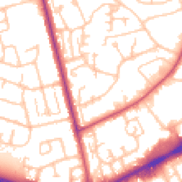 Daytime road noise heatmap for RM3 8JE