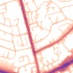 Daytime road noise heatmap for RM3 8JJ