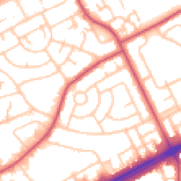 Daytime road noise heatmap for RM3 8NR