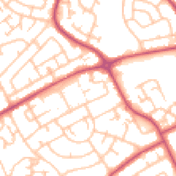 Daytime road noise heatmap for RM3 8QG
