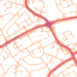 Daytime road noise heatmap for RM3 8QW