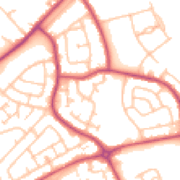 Daytime road noise heatmap for RM3 9AX