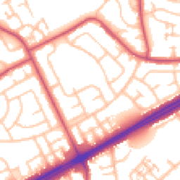 Daytime road noise heatmap for RM3 9JJ