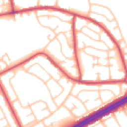 Daytime road noise heatmap for RM3 9QS
