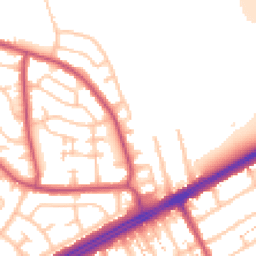 Daytime road noise heatmap for RM3 9YL