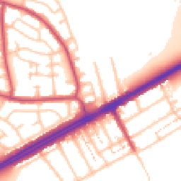 Daytime road noise heatmap for RM3 9YR