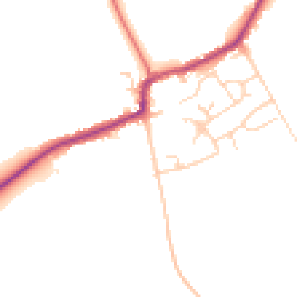 Daytime road noise heatmap for RM4 1AX