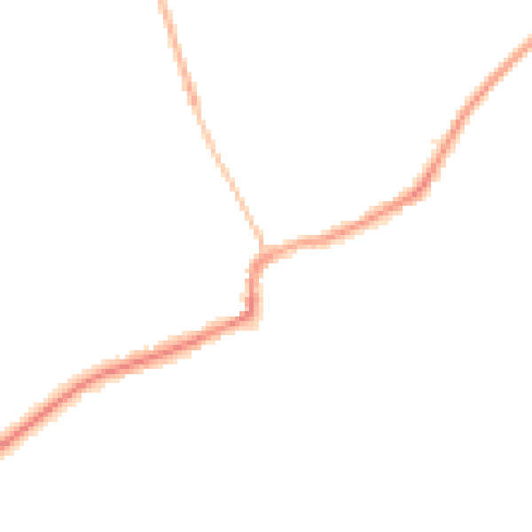 Night-time road noise heatmap for RM4 1BA