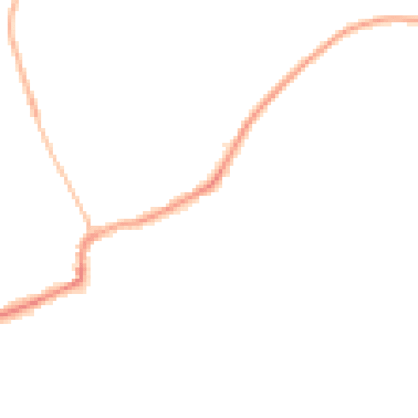 Night-time road noise heatmap for RM4 1BY