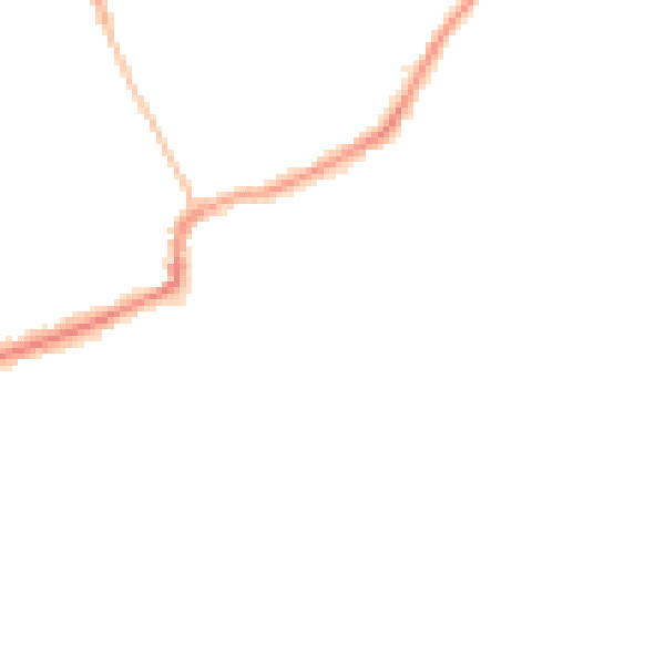 Night-time road noise heatmap for RM4 1DD