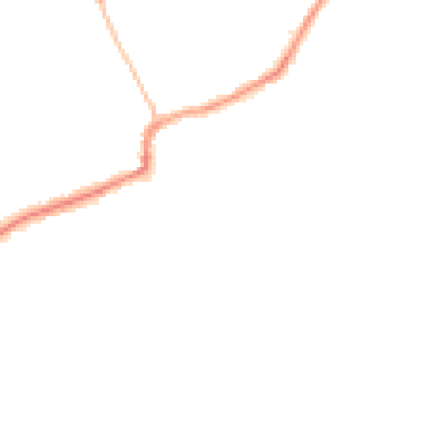 Night-time road noise heatmap for RM4 1DH