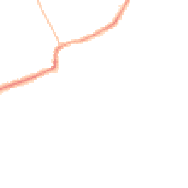 Night-time road noise heatmap for RM4 1DJ