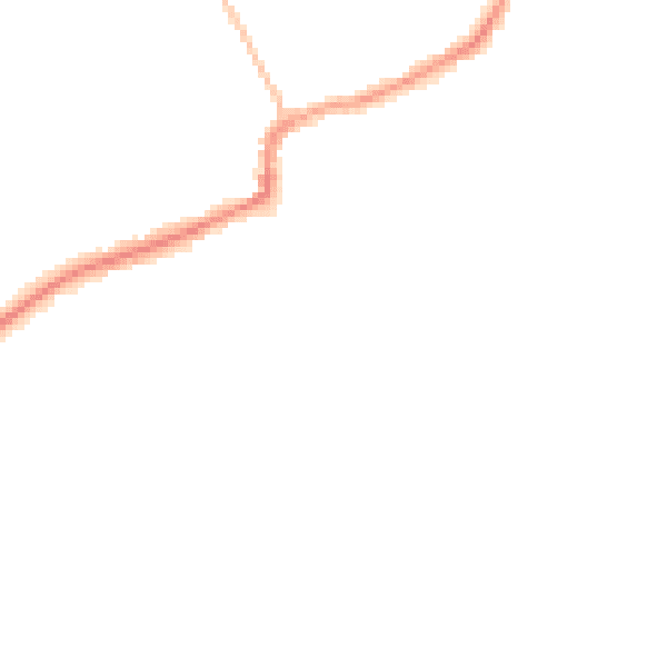 Night-time road noise heatmap for RM4 1DP
