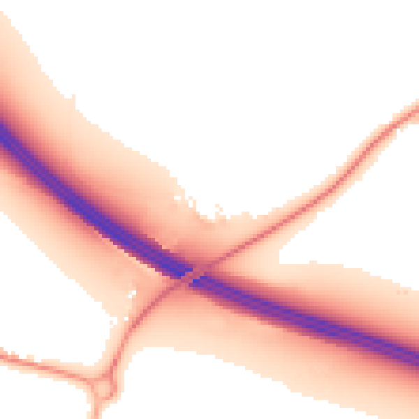 Night-time road noise heatmap for RM4 1EE