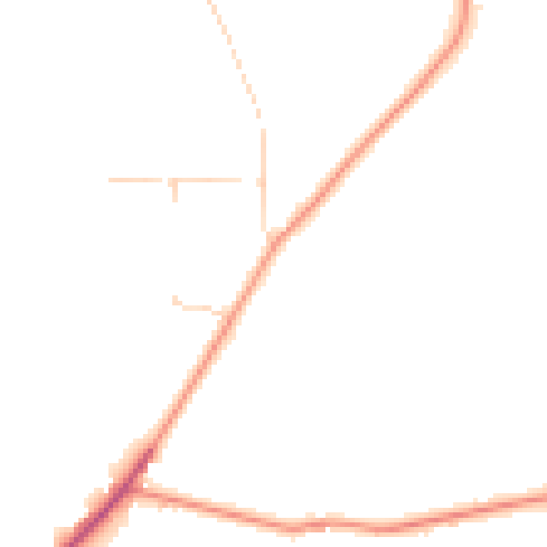 Daytime road noise heatmap for RM4 1HT