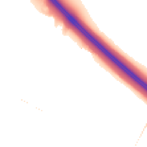 Night-time road noise heatmap for RM4 1LB