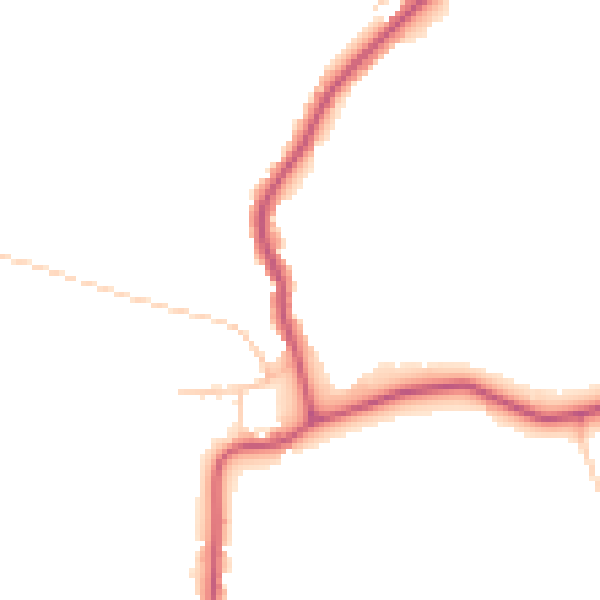 Daytime road noise heatmap for RM4 1PA