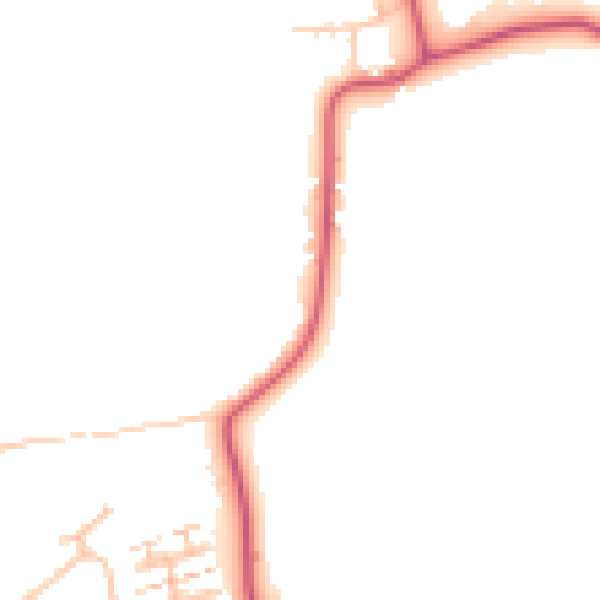 Daytime road noise heatmap for RM4 1PB