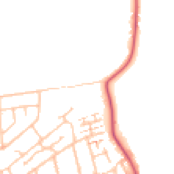 Daytime road noise heatmap for RM4 1PE