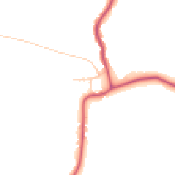 Daytime road noise heatmap for RM4 1PY