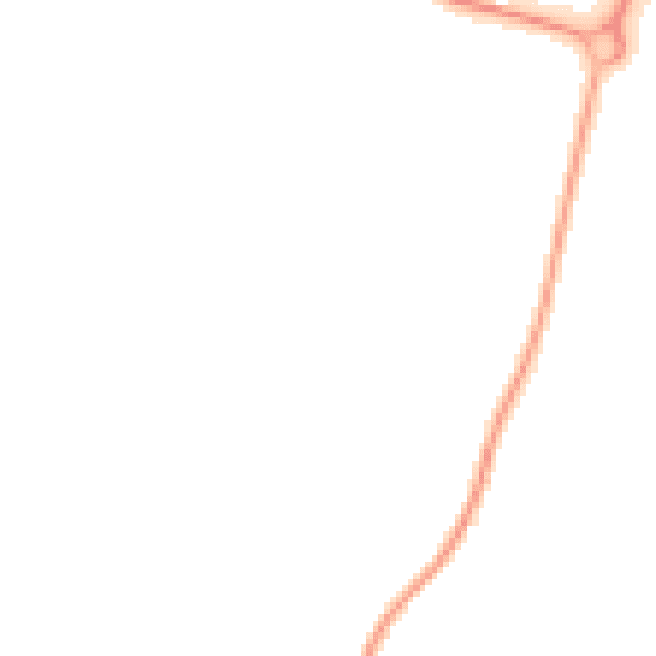 Night-time road noise heatmap for RM4 1RR