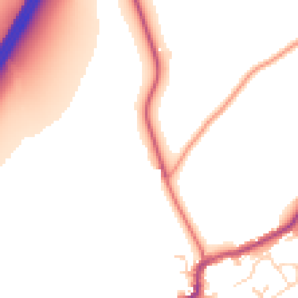 Daytime road noise heatmap for RM4 1TX