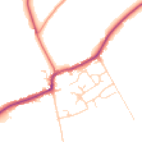 Daytime road noise heatmap for RM4 1UP