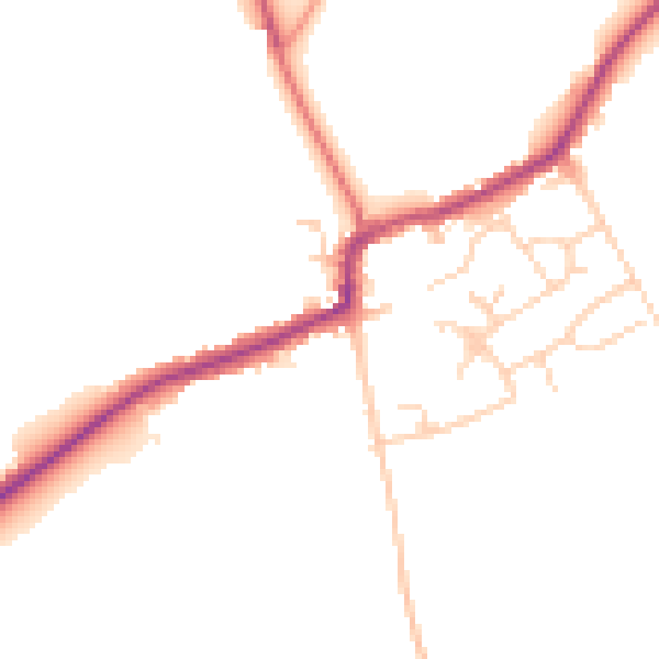 Daytime road noise heatmap for RM4 1UT