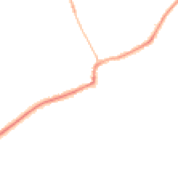 Night-time road noise heatmap for RM4 1UT