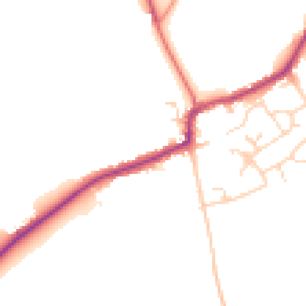 Daytime road noise heatmap for RM4 1UX