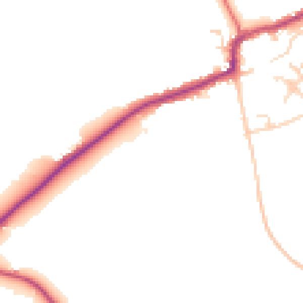 Daytime road noise heatmap for RM4 1XS