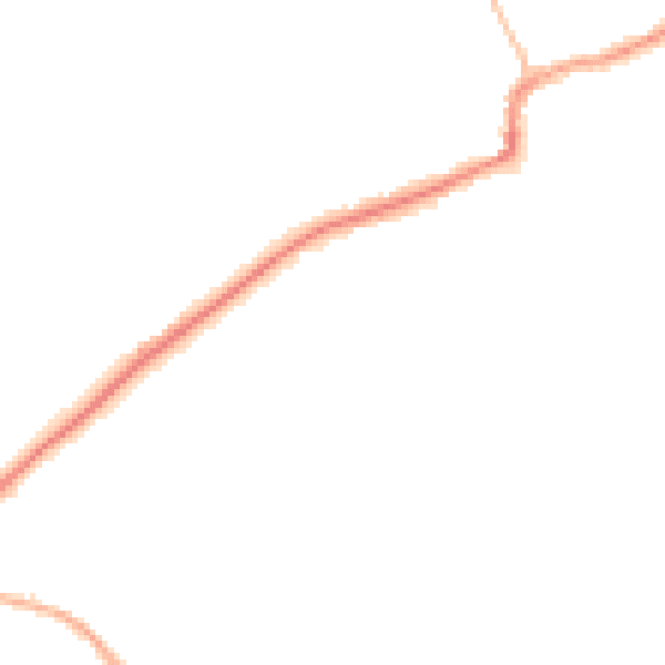Night-time road noise heatmap for RM4 1XS