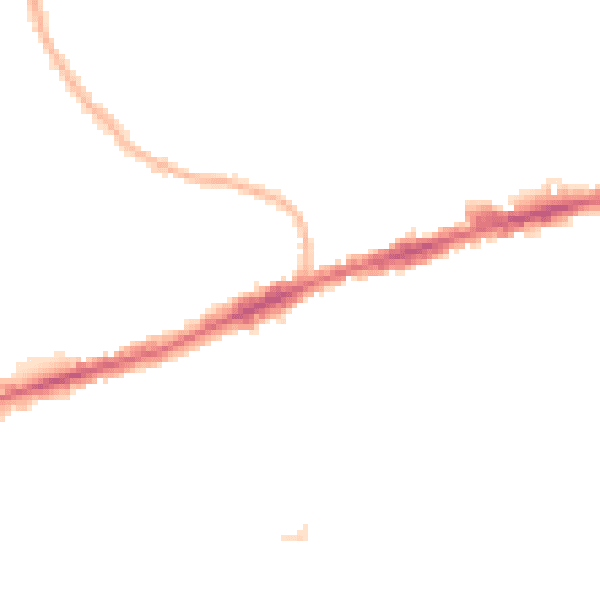 Night-time road noise heatmap for RM6 4AD