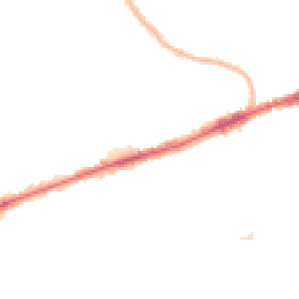 Night-time road noise heatmap for RM6 4AU