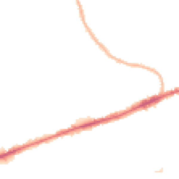 Night-time road noise heatmap for RM6 4AY