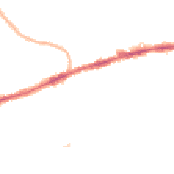 Night-time road noise heatmap for RM6 4BS