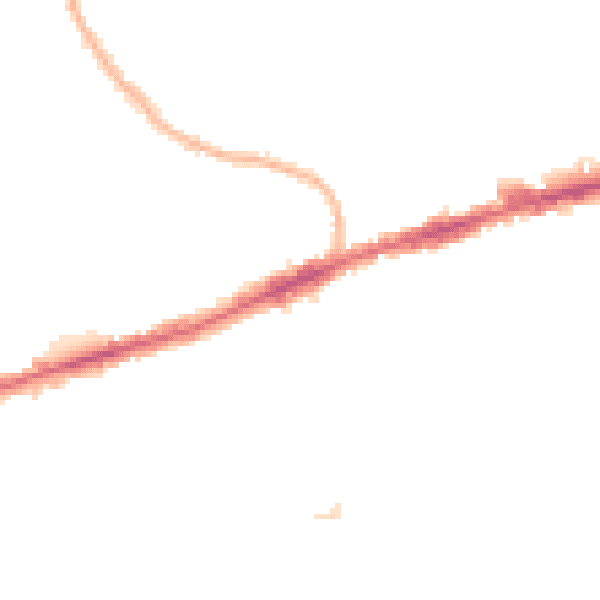 Night-time road noise heatmap for RM6 4DB