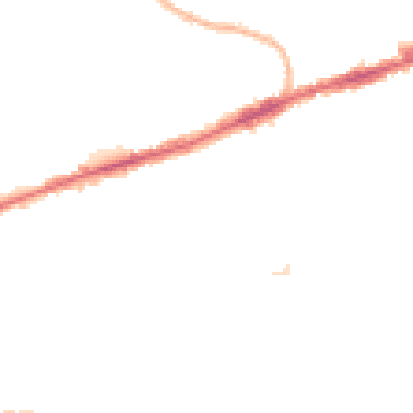 Night-time road noise heatmap for RM6 4EA