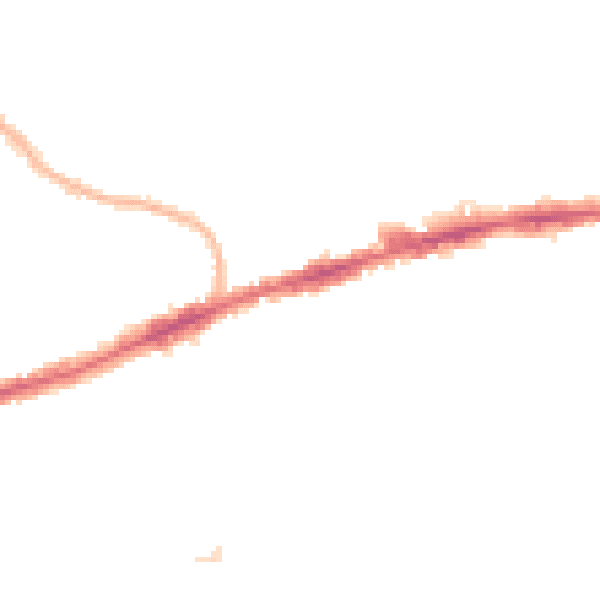 Night-time road noise heatmap for RM6 6BF