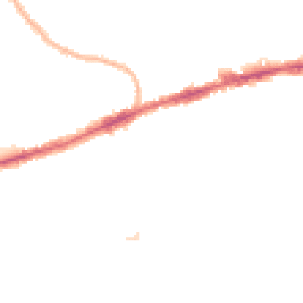 Night-time road noise heatmap for RM6 6DR