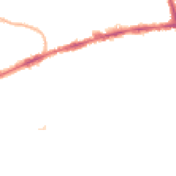 Night-time road noise heatmap for RM6 6LJ
