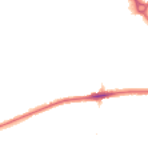 Night-time road noise heatmap for RM7 0BS