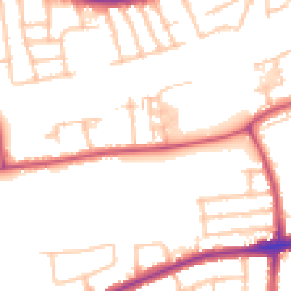 Daytime road noise heatmap for RM7 0ED