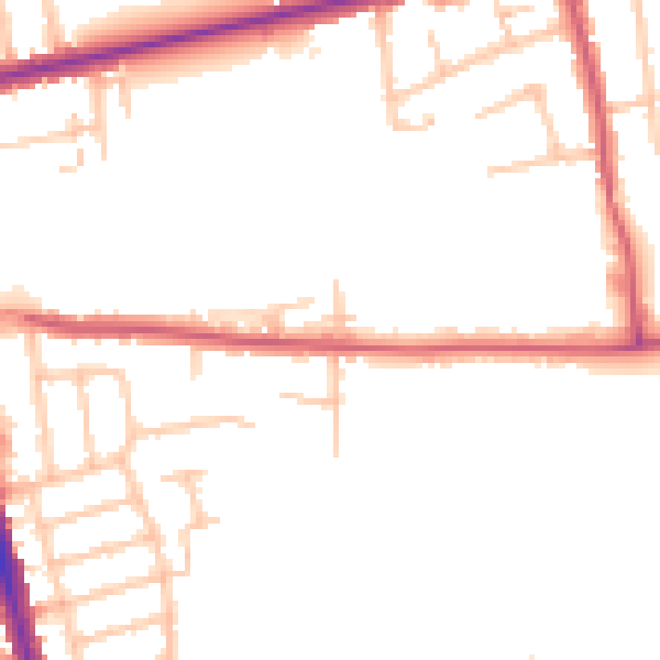 Daytime road noise heatmap for RM7 0FB