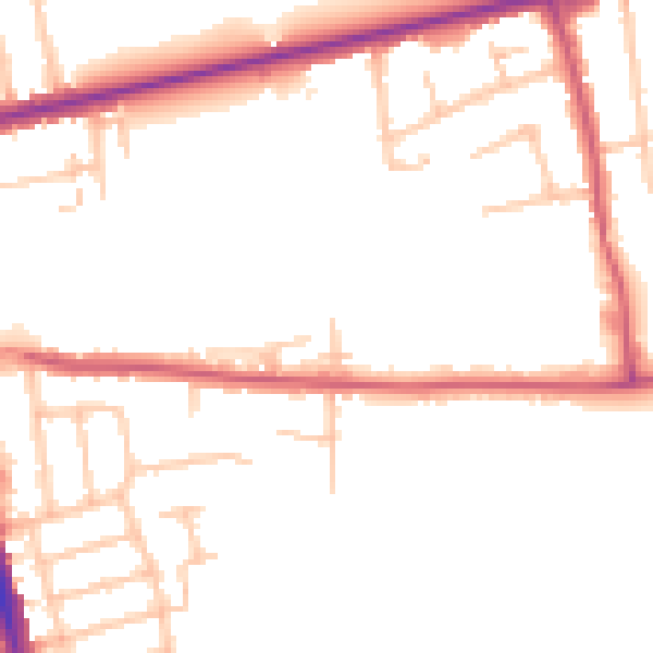 Daytime road noise heatmap for RM7 0FD