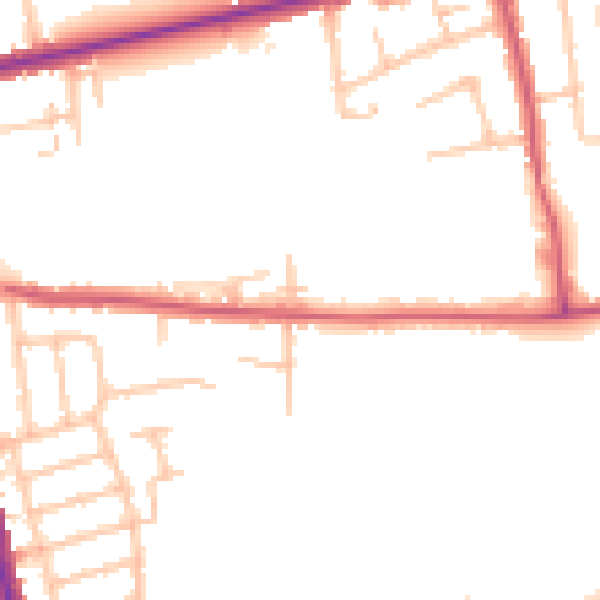 Daytime road noise heatmap for RM7 0FE