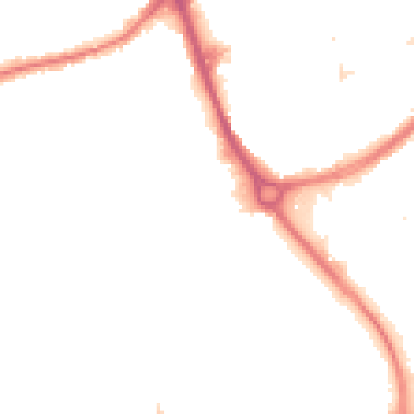 Night-time road noise heatmap for RM7 0FH