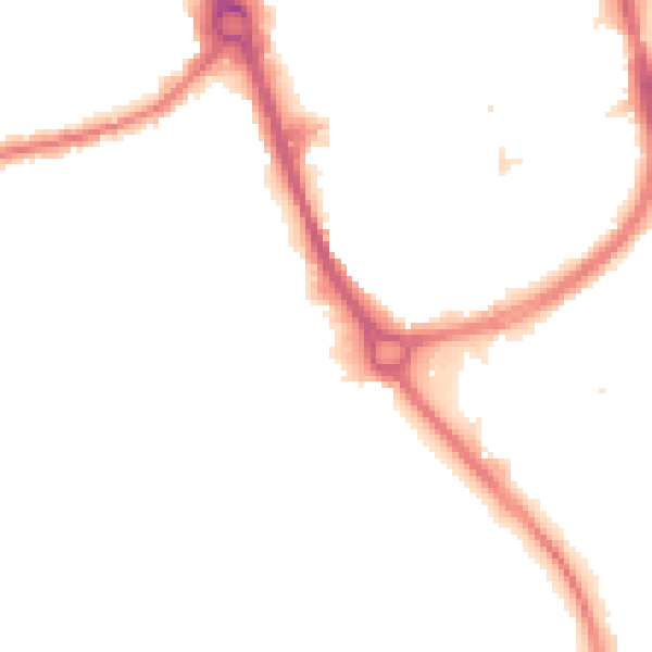 Night-time road noise heatmap for RM7 0FP