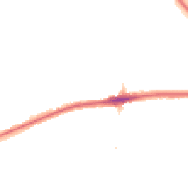 Night-time road noise heatmap for RM7 0QR
