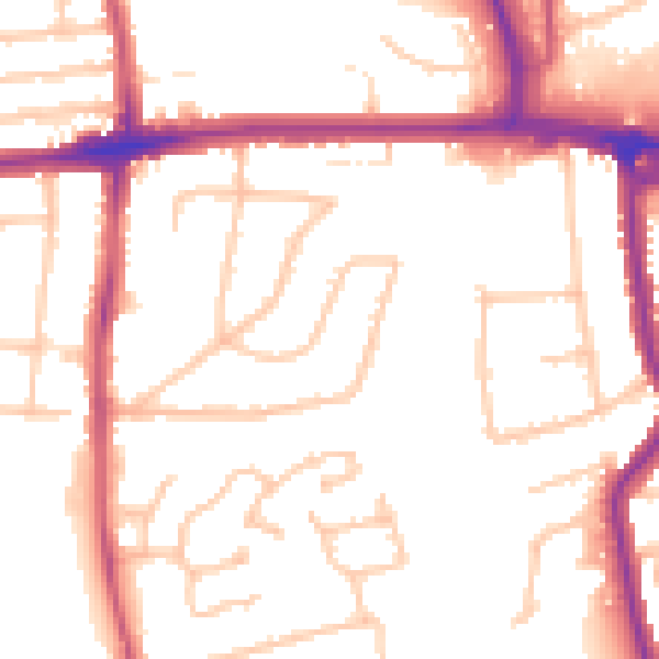 Daytime road noise heatmap for RM7 0RU